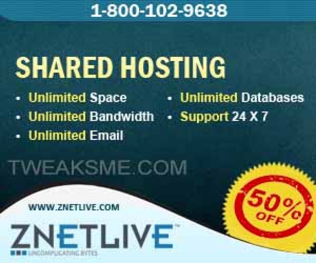 Znetlive 50% OFF Web hosting Coupon