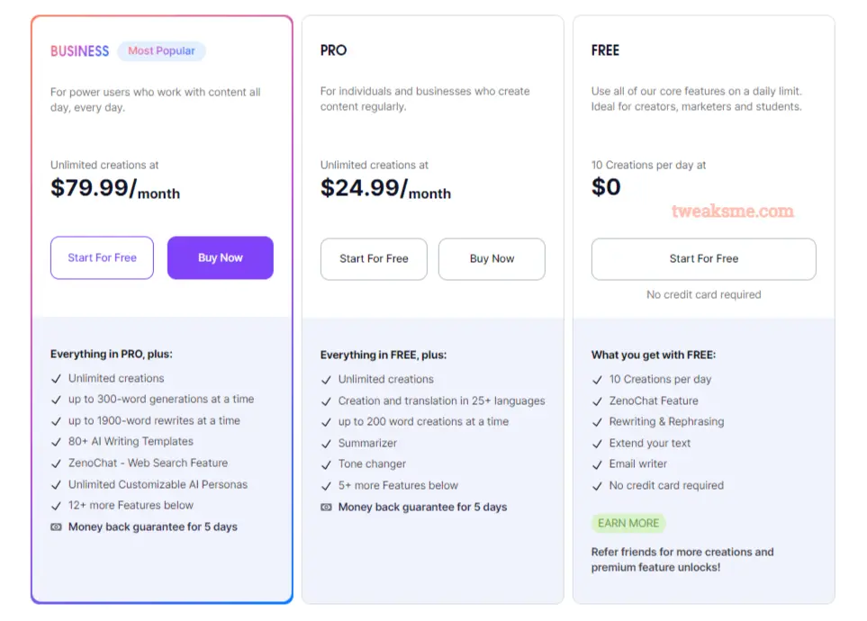 TextCortex Pricing Plans