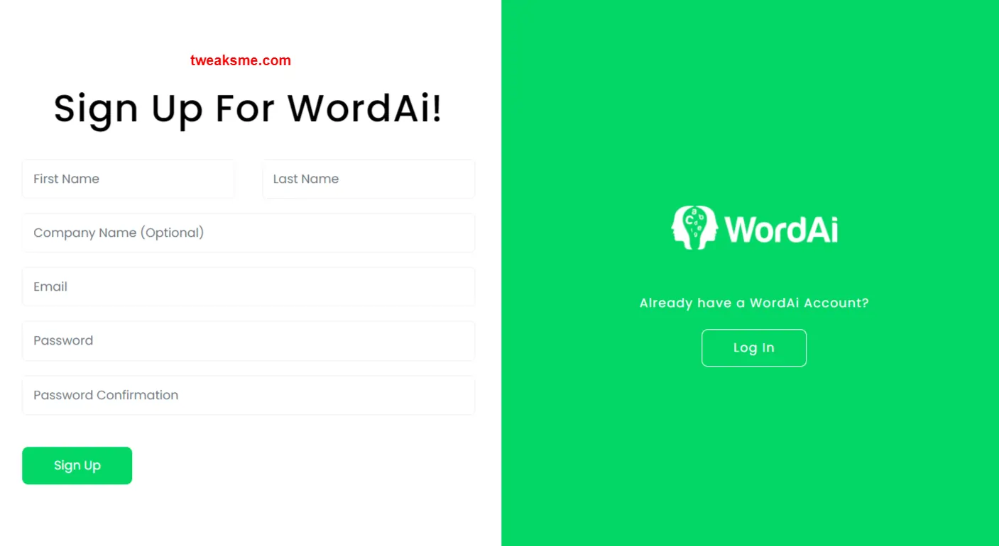 Sign-up for WordAi Free Trial