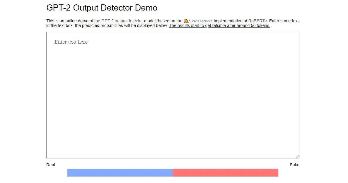 GPT 2 Output Detector