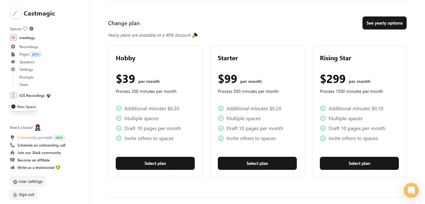 Castmagic Pricing Plans