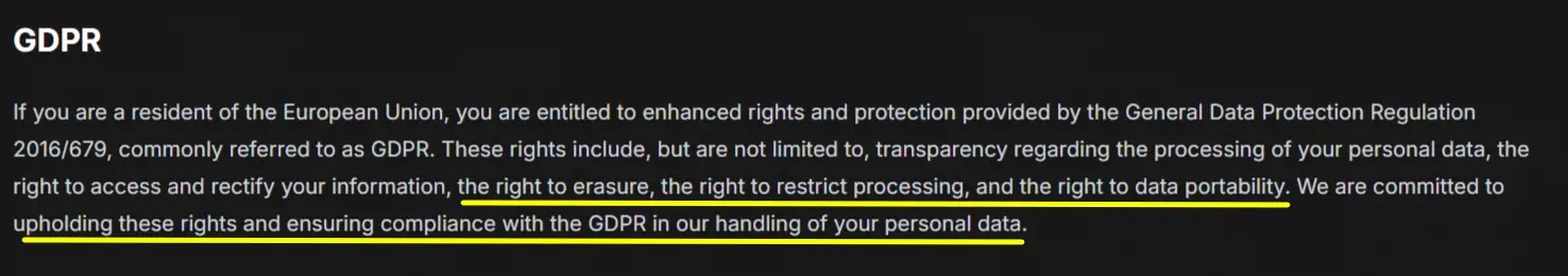 Soulkyn Review: The Uncensored AI That Stunned Me 8 Soulkyn GDPR compliant privacy policy